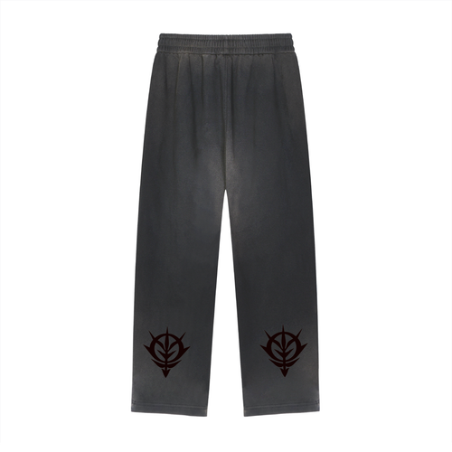Sun Fade Raw Edge Straight-Leg Sweatpants